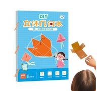 Ausili per l'apprendimento della geometria | Libro di apprendimento della geometria 3D con corda da tirare, materiale didattico educativo per bambini, ragazze, ragazzi e bambini