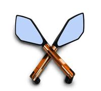 Ausiliario retrovisore Specchietto Retrovisore Laterale Per Moto Per Kawasaki, Per Z1000, Per Z750 ER6F, ER6N, Con Attacco Manubrio, Convesso(Arancia)