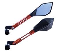 Ausiliario retrovisore Specchietto Retrovisore Laterale Per Moto Per Yamaha MT-01 MT-02 MT-03 MT-07 MT-125 MT-10 FZ1 FZ16 XJ6, Riflettore Sinistro E Destro(Arancia,Lungo)