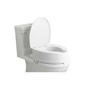 Ausilium Rialzo WC per Adulti e Anziani con Coperchio - Alzawater 15 cm - Sedile WC Rialzato per Disabili e Persone con Mobilità Ridotta - Montaggio Rapido e Facile Pulizia