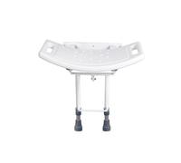 Ausilium Sedile da Doccia Pieghevole a Parete con Gambe, Sgabello da Doccia Regolabile in Altezza per Anziani e Disabili, Portata 120 kg, Seduta con Fori di Deflusso