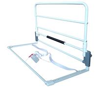 Ausilium Sponda di Sicurezza per Letto Anziani, Barriera Pieghevole 90 cm, Altezza 42,5 cm, Telaio 90x40 cm, Cinghia Regolabile fino a 170 cm, Acciaio e Polietilene