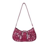 Ausing Borsa a Mano Donna Piccola Y2K Borsa a Mano Donna Vintage Borsa a Spalla con Traversina Lunga Borsa Elegante per Sera Matrimonio Piccola Clutch in Pelle Sintetica Vintage