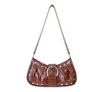 Ausing Borsa a Mano Donna Piccola Y2K Borsa a Mano Donna Vintage Borsa a Spalla con Traversina Lunga Borsa Elegante per Sera Matrimonio Piccola Clutch in Pelle Sintetica Vintage