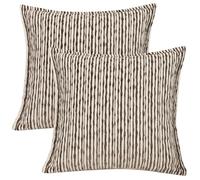 Ausing Copricuscini Decorativi 2 PC Federa a Righe Morbide Stoccolma Decorazione Stanza Atletica Marrone