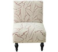 Ausing Copridivano in jacquard senza braccioli 1 posto stampato fiore di giunco copridivano ad alta elasticità antiscivolo, Rosso