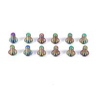 Ausla 12pcs T25 Alloy Head Bolts T25 Fastener Screws with 3 Colors for Road Mountain Bicycle (M5X10)