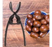 Ausla 2 su 1 Cracker di Castagne Multifunzionale, Cracker in Lega di Alluminio con Design Ergonomico, Pinza per Apertura delle Noci e Confortevole, per la Cucina Domestica