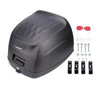 Ausla 32L Bauletto per Moto, Scatola di Stoccaggio in ABS Metallico Impermeabile con Lucchetto Antifurto a Chiave, Adattabile a Motociclette, Biciclette Elettriche e scooter. (GREY)