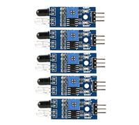 Ausla 5 Pezzi Modulo Sensore a Riflessione Infrarossa, Modulo di Rilevamento Ostacoli Regolabile LM393 3,3V a 5V 4x1,5cm for Progetti Auto Robot Intelligenti