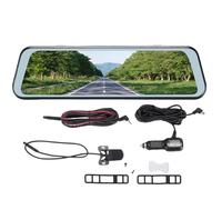 Ausla 9.66 Pollice Specchio Dash Camera, Doppio Obiettivo 1080P Frontale e Posteriore Registratore Auto con Registrazione a Ciclo Rilevamento Movimento per Tutte le Auto