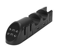 Ausla ABS Gamepad Caricabatterie Supporto, Dock per 6 Controller | Ingresso uscita USB 2.0, ricarica 4 2 Pro, DC 5 V 2,0 A, organizer da tavolo compatto, base dock compatibile