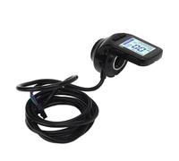 Ausla Acceleratore a Pollice con Display LCD per Bicicletta Elettrica, Acceleratore per Misuratore di velocità ABS con Display di Marcia e Potenza, Adatto per Manubrio Universale, per Ciclisti di
