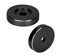 Ausla Adattatore per Giradischi 45 RPM in Alluminio con Grande Foro, Adattatore per Dischi con Grande Foro per la Maggior Parte dei Dischi, con Riproduzione Stabile e Ridotto Swing di (BLACK)