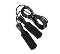 Ausla Adjustable Skipping Rope, Steel Wire PVC Material with Foam Handle for Comfort Grip, Anti Slip Design for Exercise Fitness and Outdoor Workout (BLACK)