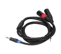 Ausla Alloggiamento in Lega di Zinco con Piastra d'oro, Cavo 'adattatore, Spina, Maschio XLR a Doppio, da 3,5 Mm Maschio Stereo a XLR per Amplificatori di Alimentazione, Produzione Musicale, Filo
