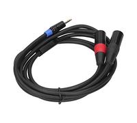 Ausla Alloggiamento in Lega di Zinco con Piastra d'oro, Cavo 'adattatore, Spina, Maschio XLR a Doppio, da 3,5 Mm Maschio Stereo a XLR per Amplificatori di Alimentazione, Produzione Musicale, Filo
