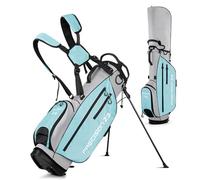 Ausla Borsa da Portatile, Nylon Leggero con Supporto per Supporto, Comoda per Golfisti Professionisti e Dilettanti (Azzurro)