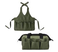Ausla Borsa per Attrezzi da Giardino, Set di Grembiuli da Giardinaggio in Tessuto Oxford 600D con Tasche Multiple per un Facile Accesso Agli Attrezzi, Ideale per il Giardinaggio Domestico e il