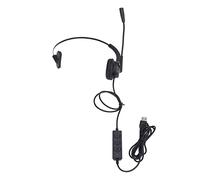Ausla Call Center Noise Cancelling Headset, USB Wired | Tecnologia microfonica ENC, asta ruotabile di 180°, archetto in acciaio al manganese, uso in ufficio per telemarketing