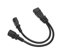 Ausla Cavo Sdoppiatore IEC320 C14 A Doppio C15, Materiale PVC, Cavo di Alimentazione 10 A 250 V per Lampade Scrivania, Stampanti e Proiettori