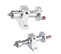 Ausla Centro Girevole, Centro Girevole a Doppio Cuscinetto, Centro di Tornitura Regolabile con 2 Chiave, Parti Fai-da-Te, per Parti Tornio, Mini Tornio Utensile, 10 x 4,3 cm