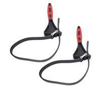 Ausla Chiave per Cinghia, Apri Cinghia in Gomma, Strumento Multifunzionale per Coperchi di Barattoli e Filtri dell'olio, Confezione da 2 con Manici Antiscivolo per la Manutenzione Domestica