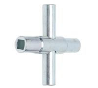 Ausla Chiave per Rubinetto a 4 Vie 45 Chiave per Rubinetto dell'acqua in Acciaio per Valvola di Servizio 4 in 1 con Dimensioni 1 9 32 5 16 11 32 Pollici per Idraulici Elettricisti Scatole Contatori