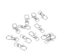 Ausla Chiusura per Porta di Gabbia per Uccelli, 12 Pezzi Gancio a Scatto in Ferro Tipo Moschettone Anti-Fuga per Gabbie di Piccoli Animali, 3,5 X 1,5 X 0, Cm