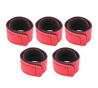 Ausla Cinghie per Canna da Pesca, Cintura Leggera Ed Elastica per Canne da Pesca, 5pcs Accessori da Pesca Portatili per Facile Conservazione e Trasporto (rosso)