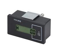 Ausla Contaore per Escavatore, Timer Remoto Elettronico LCD ABS, da 12 V a 36 V, Precisione 0,01 Ore, Memoria Incorporata e Doppia modalità di Temporizzazione per Caricatori Rulli Ascensori (piazza)