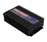 Ausla Convertitore DC-AC a Onda Sinusoidale Pura in Lega di Alluminio 3000W Doppio Display Digitale 12V 24V 48V 60V a 220V con Ventola di Raffreddamento per Auto Camion RV Uso Esterno (Da DC24V a
