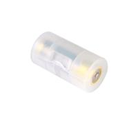Ausla Convertitore di Batterie da AA a C, Plastica Traslucida, Converte Batterie AA in Dimensioni C, per l'elettronica e le Situazioni di Emergenza