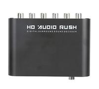 Ausla Convertitore Digitale 5.1CH DTS AC3 Decoder da Coassiale Ottico Ad Analogico con Interruttori Multicanale per PC Home Theater Lettore Video DVD HD (Host+USB+fibra ottica)