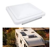 Ausla Copertura per Ventilazione del Tetto RV 14 Pollici, Coperchio di Ventilazione Sostitutivo Universale in Plastica PP Bianca con Cerniere in Metallo Durevoli per Rimorchio e