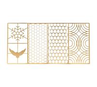 Ausla Copper Ice Stamp Tray Ice Cube Imprinter Press Craft for Cocktails Whiskey Bourbon with Fast 5 Seconds Patterns Bartender (D02 200x100mm / 7.87x3.94in)
