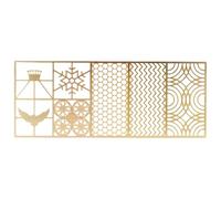 Ausla Copper Ice Stamp Tray Ice Cube Imprinter Press Craft for Cocktails Whiskey Bourbon with Fast 5 Seconds Patterns Bartender (E05 250x100x2mm / 9.84x3.94x0.08in)