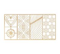 Ausla Copper Ice Stamp Tray Ice Cube Imprinter Press Craft for Cocktails Whiskey Bourbon with Fast 5 Seconds Patterns Bartender (D01 200x100mm / 7.87x3.94in)