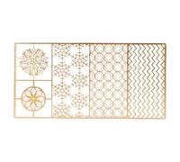 Ausla Copper Ice Stamp Tray Ice Cube Imprinter Press Craft for Cocktails Whiskey Bourbon with Fast 5 Seconds Patterns Bartender (D03 200x100mm / 7.87x3.94in)
