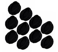 Ausla Copriorecchie per Cuffie Copriorecchie in Cotone per Cuffie 5 Paia Protezioni Lavabili Elastiche per Cuscinetti da 9 a 11 Cm per Viaggi Palestra Ufficio QC15 QC25 QC35 QC45 (BLACK)