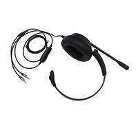 Ausla Cuffia Telefonica per Call Center, Doppia Spina da 3,5 Mm | Cuffie mono per PC, microfono con riduzione del rumore ENC, altoparlante da 150 Ohm, controllo volume altoparlante, Home
