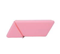 Ausla Custo dia per Penne in Silicone con Rombo, Organizer da Tavolo con Cerniera per Donna, Custo dia per Trucchi, Organizer da Scrivania Minimalista (PINK)