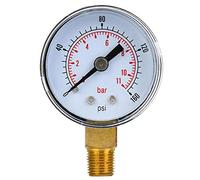 Ausla Custodia Esterna con Tipo di Puntatore a Doppia Scala, Copertura Quadrante Trasparente per Letture Accurate di Pressione 0-15psi, 0-1 Barra (0-160psi, 0-11bar)