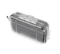 Ausla Custodia per l'archiviazione Ammortizzante Scatola Impermeabile in Ingegneria ABS Plastica con Cuscinetto in Gomma Staccabile per gli Strumenti EDC Tasti Telefonici (Trasparente)