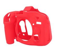 Ausla Custodia Protettiva in Silicone per Fotocamera, Cover Morbida Testurizzata Antiscivolo per D7200, Protegge da Polvere e Gocce, Ideale per la Fotografia in Movimento (rosso)