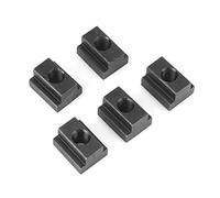 Ausla Dadi a T Scanalati M8, Set da 5 Pezzi in Acciaio al Carbonio, Finitura Ossido Nero per Profilo Alluminio Standard Europeo 45