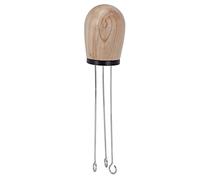 Ausla Distributore di caffè in Polvere Distributore di caffè con Ago in Noce e Acciaio Inossidabile 13,3 X 3, Cm Miscelatore per Terreni Uniformi Maniglia Ergonomica per Domestico Preparazione di
