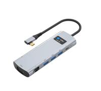Ausla Docking Station di Tipo C, Hub di Tipo C 12 in 1 in Alluminio con Triplo Display 4K 60 Hz, USB 3.0, RJ45, SD TF, PD, per Laptop, Configurazione Home Office