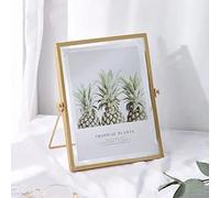 Ausla Elegante Cornice per Foto, Materiale in Vetro e Ferro, Versatile per Immagini, Opere d'arte, Ricordi Memorabili per la Casa e l'ufficio (6 pollici (ID 153 mm, spessore 5 mm))