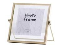 Ausla Elegante Cornice per Foto, Materiale in Vetro e Ferro, Versatile per Immagini, Opere d'arte, Ricordi Memorabili per la Casa e l'ufficio (4 pollici (ID 102 mm, spessore 3,8 mm))
